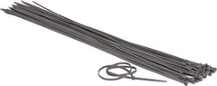 Made in USA - 48-9/16" Long Gray Nylon Standard Cable Tie - 175 Lb Tensile Strength, 2.29mm Thick, 4" Max Bundle Diam - All Tool & Supply