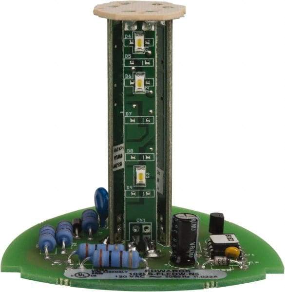 Edwards Signaling - LED Lamp, White, Flashing, Stackable Tower Light Module - 120 VAC, 0.02 Amp, IP54, IP65 Ingress Rating, 3R, 4X NEMA Rated, Panel Mount, Pipe Mount - All Tool & Supply