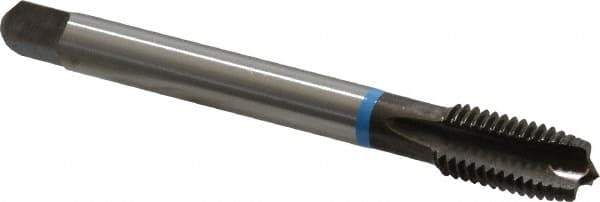 Emuge - 3/8-16 UNC, 3 Flutes, Plug Chamfer, Nitride Finish, Cobalt Spiral Point STI Tap - 0.367" Shank Diam, 3B Class of Fit, Series Rekord B-VA - Exact Industrial Supply