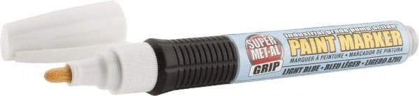 Super Met-Al - Light Blue Paint Marker - Fiber Tip, Oil Based - All Tool & Supply