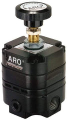 ARO/Ingersoll-Rand - 3/8 NPT Port, 14 CFM, Zinc Precision Constant Bleed Regulator - 2 to 25 psi Range, 150 Max psi Supply Pressure, 1/4" Gauge Port Thread, 2.12" Wide x 4.55" High - All Tool & Supply