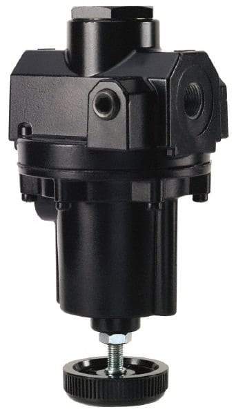 ARO/Ingersoll-Rand - 3/8 NPT Port, 200 CFM, Zinc Diaphragm Operated Regulator - 0 to 60 psi Range, 400 Max psi Supply Pressure, 1/4" Gauge Port Thread, 3.62" Wide x 7.2" High - All Tool & Supply