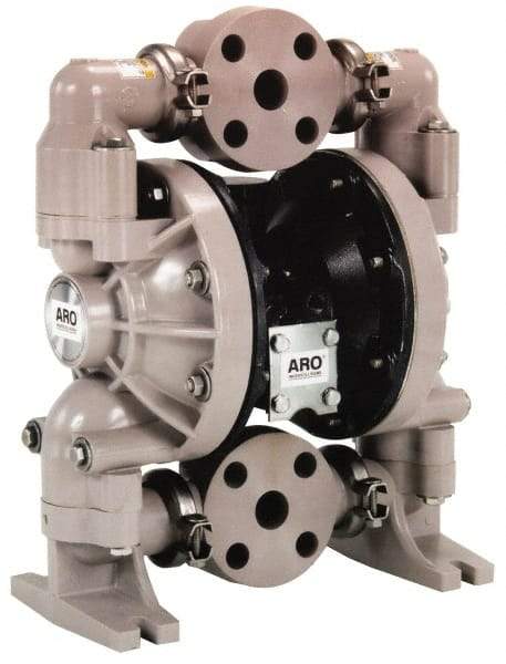 ARO/Ingersoll-Rand - 2" NPT, Nonmetallic, Air Operated Diaphragm Pump - PTFE Diaphragm, Polypropylene Housing - All Tool & Supply