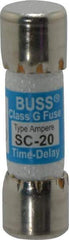 Cooper Bussmann - 170 VDC, 600 VAC, 20 Amp, Time Delay Size Rejecting/NonRejecting Fuse - Fuse Holder Mount, 1-13/32" OAL, 10 at DC, 100 at AC (RMS) kA Rating, 13/32" Diam - All Tool & Supply