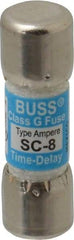 Cooper Bussmann - 170 VDC, 600 VAC, 8 Amp, Time Delay Size Rejecting/NonRejecting Fuse - Fuse Holder Mount, 1-5/16" OAL, 10 at DC, 100 at AC (RMS) kA Rating, 13/32" Diam - All Tool & Supply