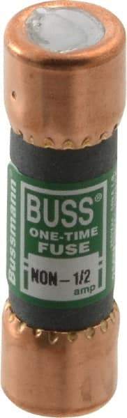 Cooper Bussmann - 125 VDC, 250 VAC, 0.5 Amp, Fast-Acting General Purpose Fuse - Fuse Holder Mount, 50.8mm OAL, 50 at AC/DC kA Rating, 9/16" Diam - All Tool & Supply