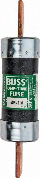 Cooper Bussmann - 125 VDC, 250 VAC, 110 Amp, Fast-Acting General Purpose Fuse - Bolt-on Mount, 7-1/8" OAL, 10 (RMS Symmetrical) kA Rating, 1-9/16" Diam - All Tool & Supply