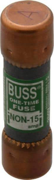 Cooper Bussmann - 125 VDC, 250 VAC, 15 Amp, Fast-Acting General Purpose Fuse - Fuse Holder Mount, 50.8mm OAL, 50 at AC/DC kA Rating, 9/16" Diam - All Tool & Supply