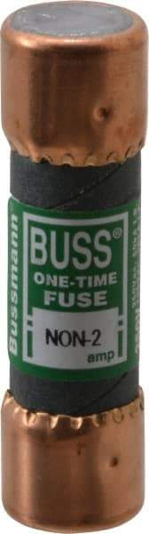 Cooper Bussmann - 125 VDC, 250 VAC, 2 Amp, Fast-Acting General Purpose Fuse - Fuse Holder Mount, 50.8mm OAL, 50 at AC/DC kA Rating, 9/16" Diam - All Tool & Supply