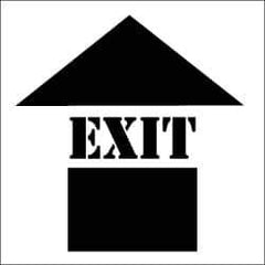 NMC - Exit Stencil - 0.06 Inch Thick, Polyethylene, English - All Tool & Supply