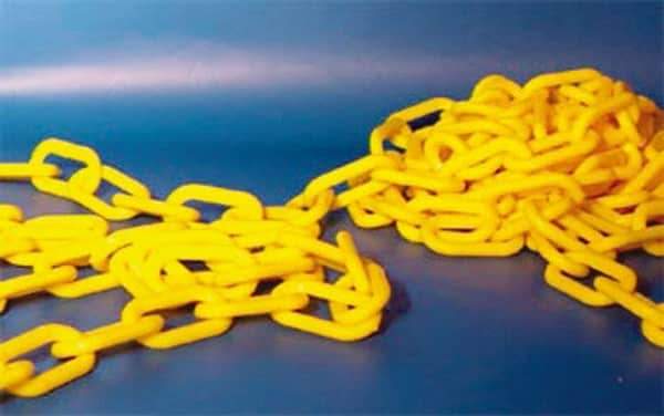 NMC - 100' Long x 1-1/2" Wide Plastic Chain - White - All Tool & Supply