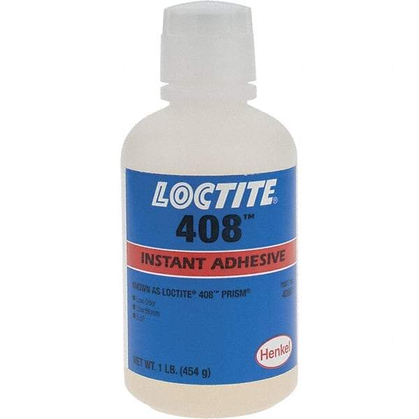 Loctite - 16 oz Bottle Clear Instant Adhesive - 408 1 LB BOTTLE PRISM INSTANT ADHESIVE - All Tool & Supply