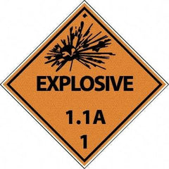 NMC - Explosives 1.1A Shipping Label - 4" High x 4" Wide - All Tool & Supply