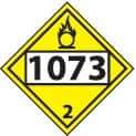 NMC - DOT - Shipping & Vehicle - 1073, 10-3/4" Wide x 10-3/4" High, Pressure-Sensitive Vinyl Placard - Black & White on Yellow, UV Resistant, Chemical Resistant, Graffiti Proof - All Tool & Supply