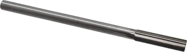 Interstate - 0.519" High Speed Steel 6 Flute Chucking Reamer - Straight Flute, 7/16" Straight Shank, 2" Flute Length, 8" OAL - All Tool & Supply