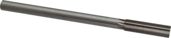 Interstate - 0.66" High Speed Steel 6 Flute Chucking Reamer - Straight Flute, 9/16" Straight Shank, 2-1/4" Flute Length, 9" OAL - All Tool & Supply