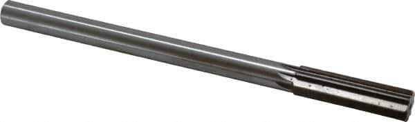 Interstate - 0.679" High Speed Steel 6 Flute Chucking Reamer - Straight Flute, 9/16" Straight Shank, 2-1/4" Flute Length, 9" OAL - All Tool & Supply