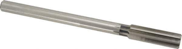 Interstate - 0.799" High Speed Steel 6 Flute Chucking Reamer - Straight Flute, 5/8" Straight Shank, 2-1/2" Flute Length, 9-1/2" OAL - All Tool & Supply