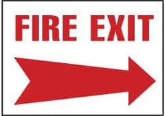 NMC - Fire Exit, Aluminum Fire Sign - 14" Wide x 10" High - All Tool & Supply