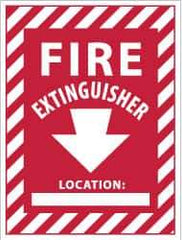 NMC - Fire Extinguisher Location: ____, Plastic Fire Sign - 9" Wide x 12" High - All Tool & Supply