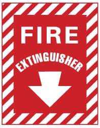 NMC - Fire Extinguisher, Fiberglass Fire Sign - 9" Wide x 12" High - All Tool & Supply