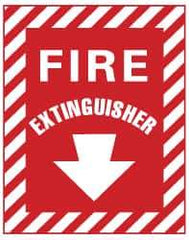 NMC - Fire Extinguisher, Aluminum Fire Sign - 9" Wide x 12" High - All Tool & Supply