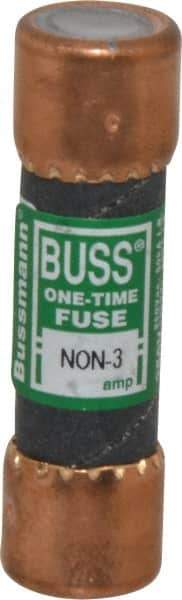 Cooper Bussmann - 125 VDC, 250 VAC, 3 Amp, Fast-Acting General Purpose Fuse - Fuse Holder Mount, 50.8mm OAL, 50 at AC/DC kA Rating, 9/16" Diam - All Tool & Supply