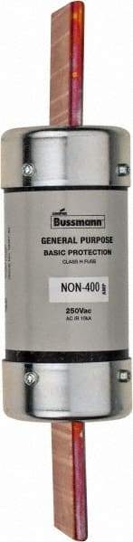 Cooper Bussmann - 125 VDC, 250 VAC, 400 Amp, Fast-Acting General Purpose Fuse - Bolt-on Mount, 8-5/8" OAL, 10 (RMS Symmetrical) kA Rating, 2-1/16" Diam - All Tool & Supply