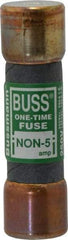 Cooper Bussmann - 125 VDC, 250 VAC, 5 Amp, Fast-Acting General Purpose Fuse - Fuse Holder Mount, 50.8mm OAL, 50 at AC/DC kA Rating, 9/16" Diam - All Tool & Supply