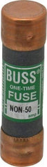 Cooper Bussmann - 125 VDC, 250 VAC, 50 Amp, Fast-Acting General Purpose Fuse - Fuse Holder Mount, 76.2mm OAL, 50 at AC/DC kA Rating, 13/16" Diam - All Tool & Supply