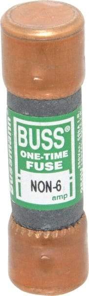 Cooper Bussmann - 125 VDC, 250 VAC, 6 Amp, Fast-Acting General Purpose Fuse - Fuse Holder Mount, 50.8mm OAL, 50 at AC/DC kA Rating, 9/16" Diam - All Tool & Supply