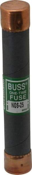 Cooper Bussmann - 600 VAC, 25 Amp, Fast-Acting General Purpose Fuse - Fuse Holder Mount, 127mm OAL, 50 at AC/DC kA Rating, 13/16" Diam - All Tool & Supply