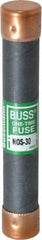 Cooper Bussmann - 600 VAC, 30 Amp, Fast-Acting General Purpose Fuse - Fuse Holder Mount, 127mm OAL, 50 at AC/DC kA Rating, 13/16" Diam - All Tool & Supply