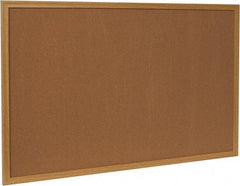 UNIVERSAL - 36" Wide x 24" High Open Cork Bulletin Board - Wood Frame, Natural Tan - All Tool & Supply