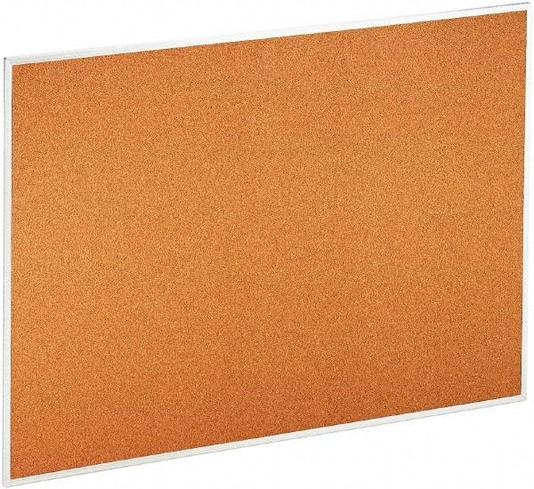 UNIVERSAL - 48" Wide x 36" High Open Cork Bulletin Board - Natural Cork, Aluminum Frame - All Tool & Supply