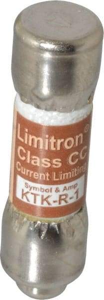 Cooper Bussmann - 600 VAC, 1 Amp, Fast-Acting General Purpose Fuse - Fuse Holder Mount, 1-1/2" OAL, 200 at AC (RMS) kA Rating, 13/32" Diam - All Tool & Supply