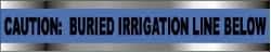 NMC - Caution: Buried Irrigation Line Below, Detectable Underground Tape - 1,000 Ft. Long x 3 Inch Wide Roll, Polyethylene on Aluminum, 5 mil Thick, Blue - All Tool & Supply