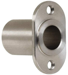 Gibraltar - 1/2" Pin Diam, #10-32 Mounting Hole, Oblong Flange, Stainless Steel Quick Release Pin Receptacle - 1-1/8" Between Mount Hole Center, 1.195" Depth, 3/4" Diam, Grade 303 - All Tool & Supply