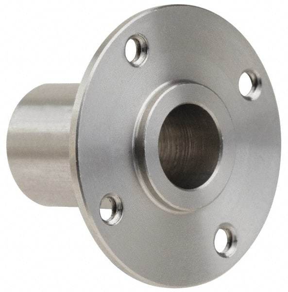 Gibraltar - 3/8" Pin Diam, #6-32 Mounting Hole, Round Flange, Stainless Steel Quick Release Pin Receptacle - 1" Between Mount Hole Center, 0.913" Depth, 9/16" Diam, Grade 303 - All Tool & Supply