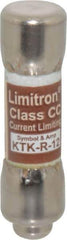 Cooper Bussmann - 600 VAC, 12 Amp, Fast-Acting General Purpose Fuse - Fuse Holder Mount, 1-1/2" OAL, 200 at AC (RMS) kA Rating, 13/32" Diam - All Tool & Supply