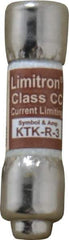 Cooper Bussmann - 600 VAC, 3 Amp, Fast-Acting General Purpose Fuse - Fuse Holder Mount, 1-1/2" OAL, 200 at AC (RMS) kA Rating, 13/32" Diam - All Tool & Supply