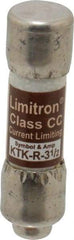 Cooper Bussmann - 600 VAC, 3.5 Amp, Fast-Acting General Purpose Fuse - Fuse Holder Mount, 1-1/2" OAL, 200 at AC (RMS) kA Rating, 13/32" Diam - All Tool & Supply