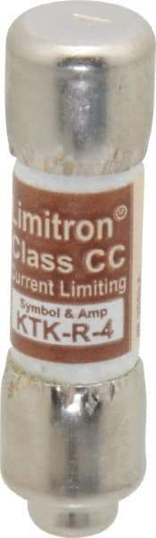 Cooper Bussmann - 600 VAC, 4 Amp, Fast-Acting General Purpose Fuse - Fuse Holder Mount, 1-1/2" OAL, 200 at AC (RMS) kA Rating, 13/32" Diam - All Tool & Supply