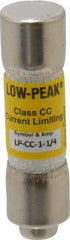 Cooper Bussmann - 300 VDC, 600 VAC, 1.25 Amp, Time Delay General Purpose Fuse - Fuse Holder Mount, 1-1/2" OAL, 20 at DC, 200 at AC (RMS) kA Rating, 13/32" Diam - All Tool & Supply