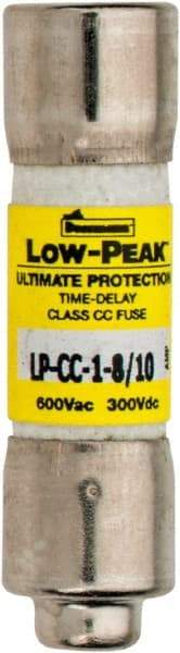 Cooper Bussmann - 300 VDC, 600 VAC, 1.8 Amp, Time Delay General Purpose Fuse - Fuse Holder Mount, 1-1/2" OAL, 20 at DC, 200 at AC (RMS) kA Rating, 13/32" Diam - All Tool & Supply