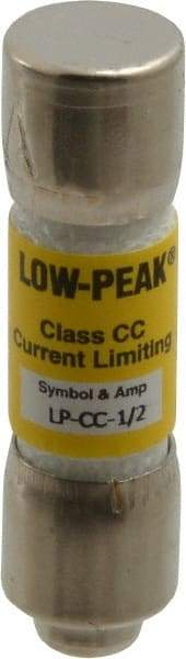 Cooper Bussmann - 300 VDC, 600 VAC, 0.5 Amp, Time Delay General Purpose Fuse - Fuse Holder Mount, 1-1/2" OAL, 20 at DC, 200 at AC (RMS) kA Rating, 13/32" Diam - All Tool & Supply