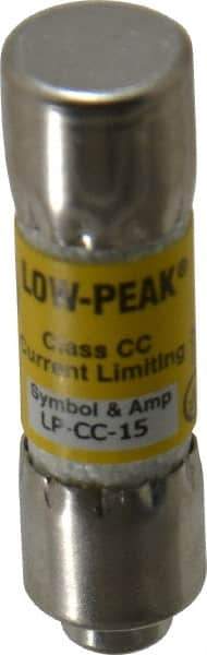 Cooper Bussmann - 150 VDC, 600 VAC, 15 Amp, Time Delay General Purpose Fuse - Fuse Holder Mount, 1-1/2" OAL, 20 at DC, 200 at AC (RMS) kA Rating, 13/32" Diam - All Tool & Supply