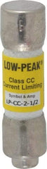 Cooper Bussmann - 300 VDC, 600 VAC, 2.5 Amp, Time Delay General Purpose Fuse - Fuse Holder Mount, 1-1/2" OAL, 20 at DC, 200 at AC (RMS) kA Rating, 13/32" Diam - All Tool & Supply