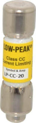 Cooper Bussmann - 300 VDC, 600 VAC, 20 Amp, Time Delay General Purpose Fuse - Fuse Holder Mount, 1-1/2" OAL, 20 at DC, 200 at AC (RMS) kA Rating, 13/32" Diam - All Tool & Supply