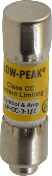 Cooper Bussmann - 150 VDC, 600 VAC, 3.5 Amp, Time Delay General Purpose Fuse - Fuse Holder Mount, 1-1/2" OAL, 20 at DC, 200 at AC (RMS) kA Rating, 13/32" Diam - All Tool & Supply